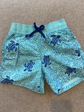 Vilebrequin Light Blue Turtle-Print Swim Trunks